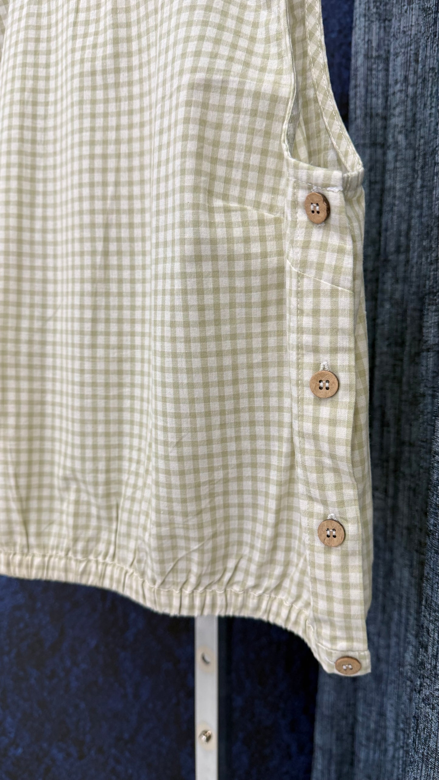 Gingham Top & Short Set Sage