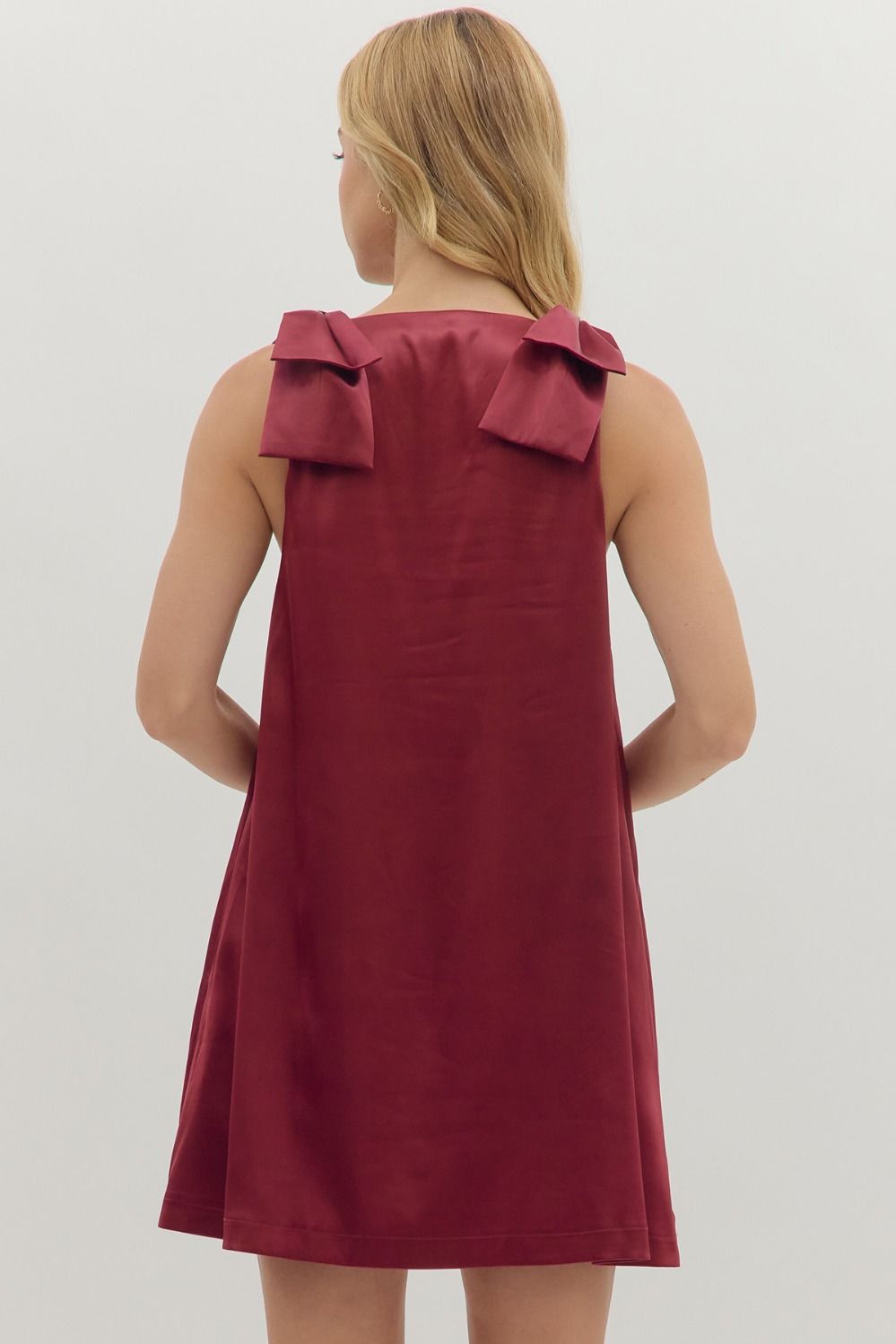 Satin Dress Burgundy