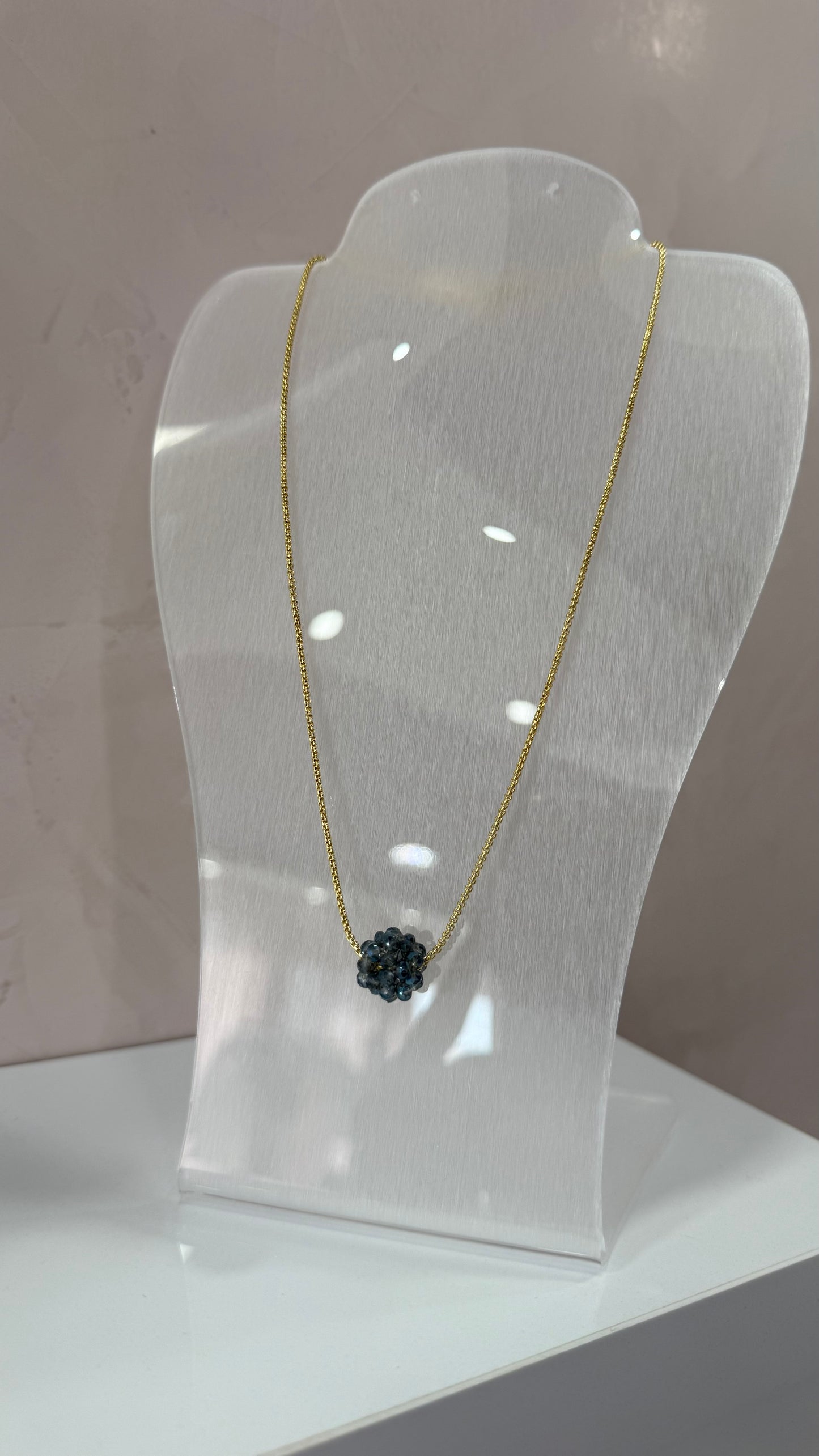 Beaded Bloom Necklace Midnight