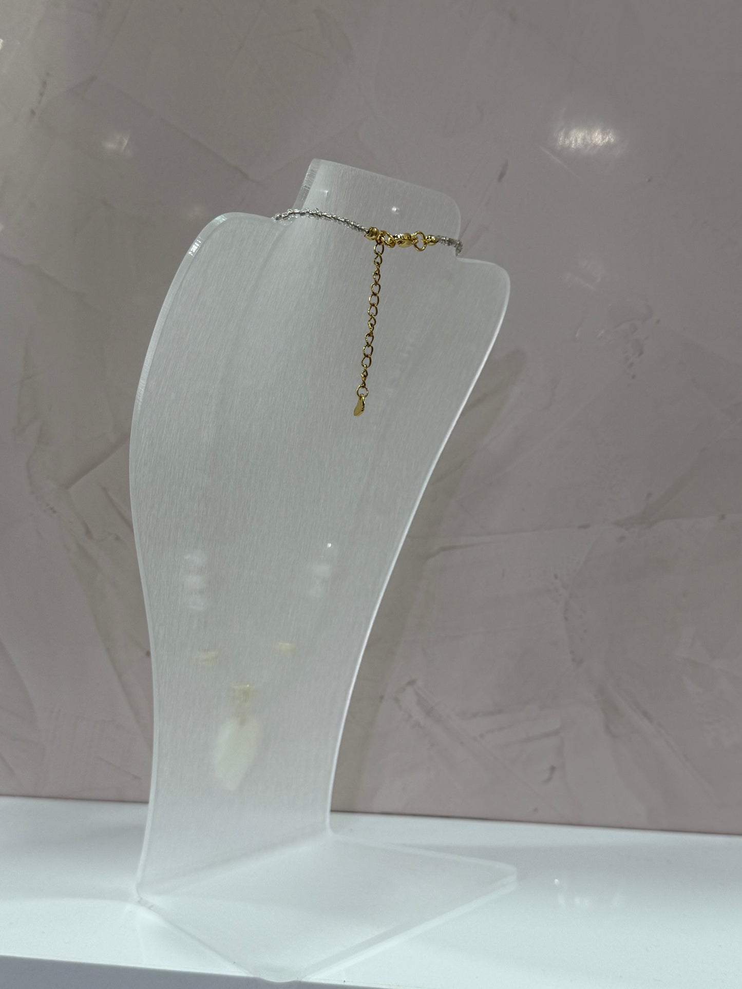 Beaded & Monstera Necklace