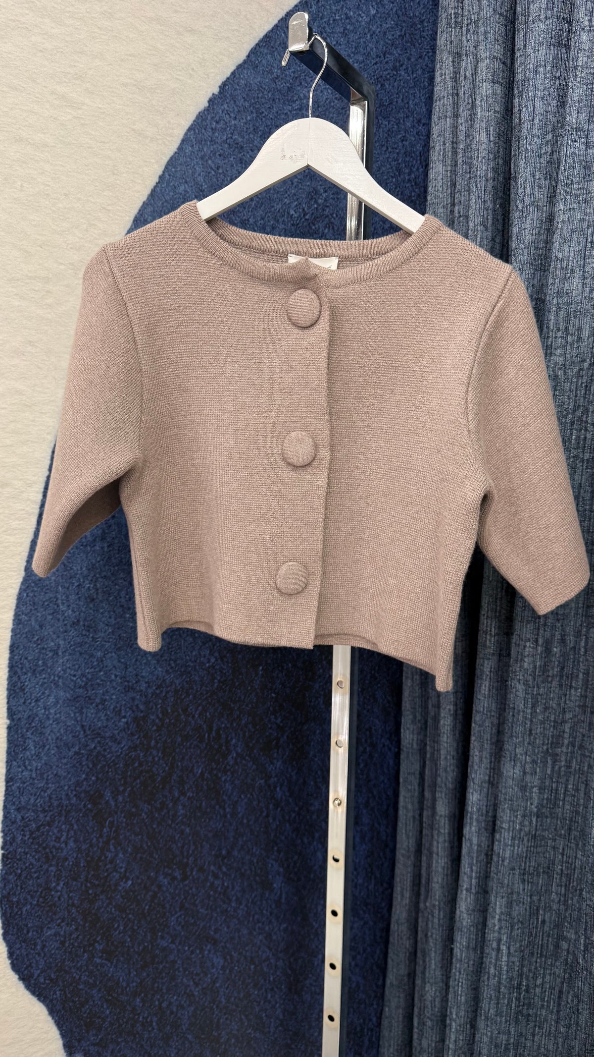 Sweater Button Top Taupe