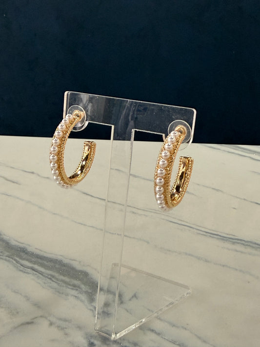 Earring Gold With Pearls
