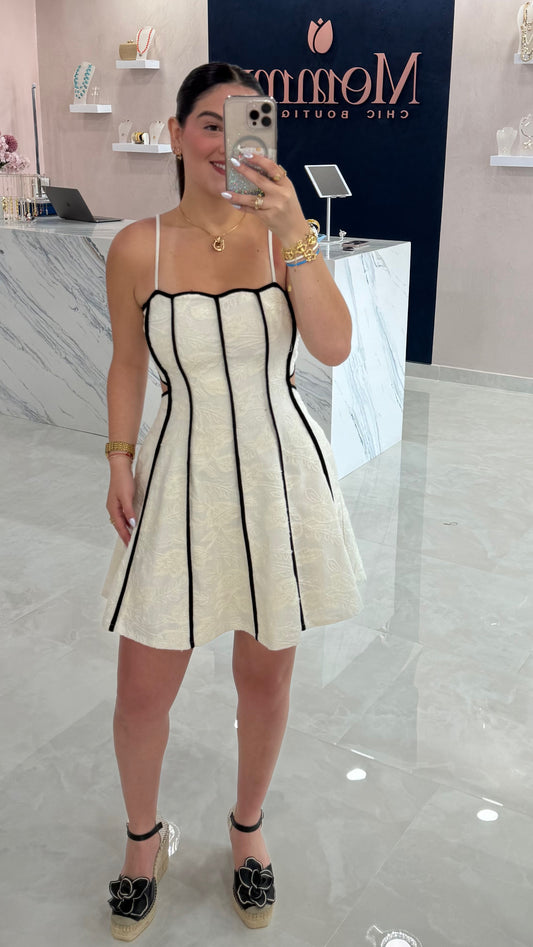 Embroidery Cut Out Dress