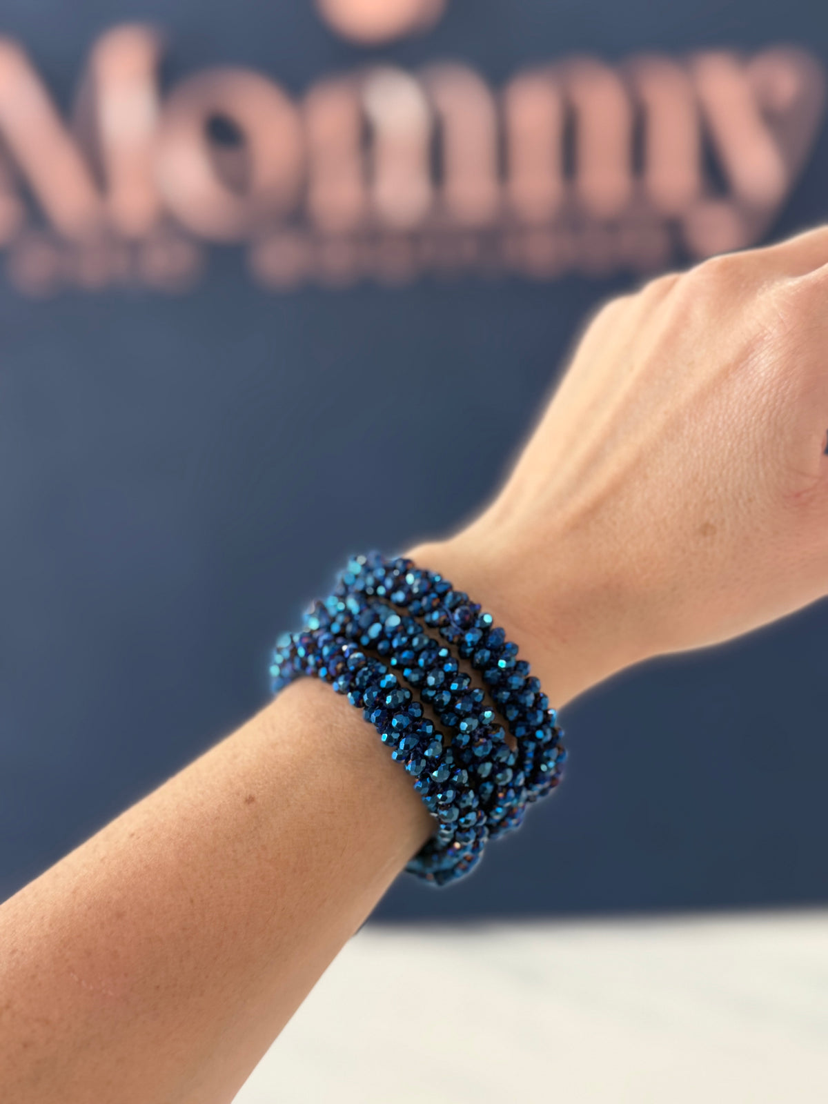 Metallic Blue Bundle Bracelet