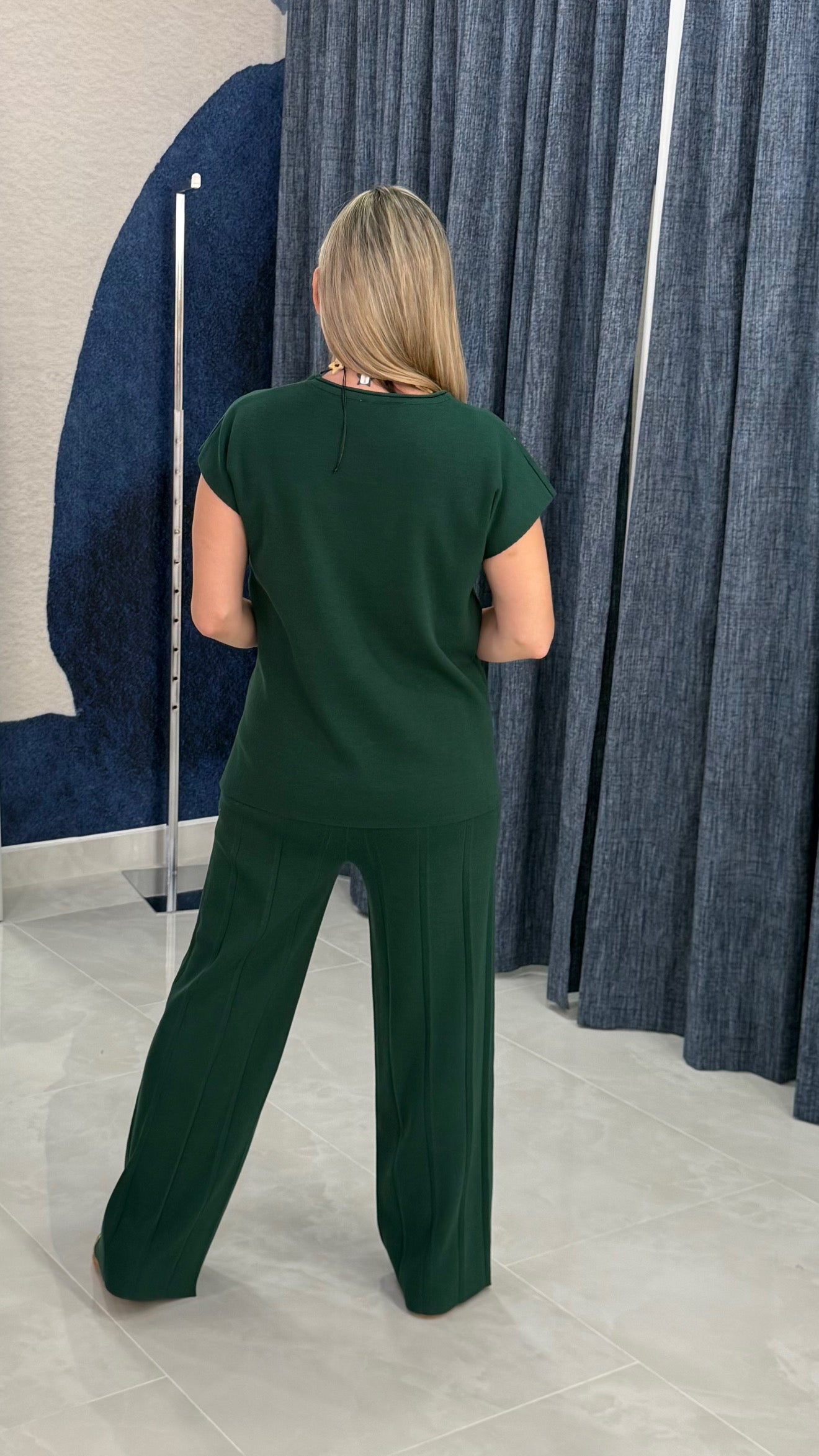 Knit Top & Pant Set H Green