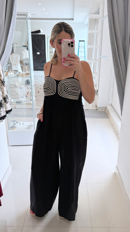 Embroidery Italy Jumpsuit One Size (Small/Medium)