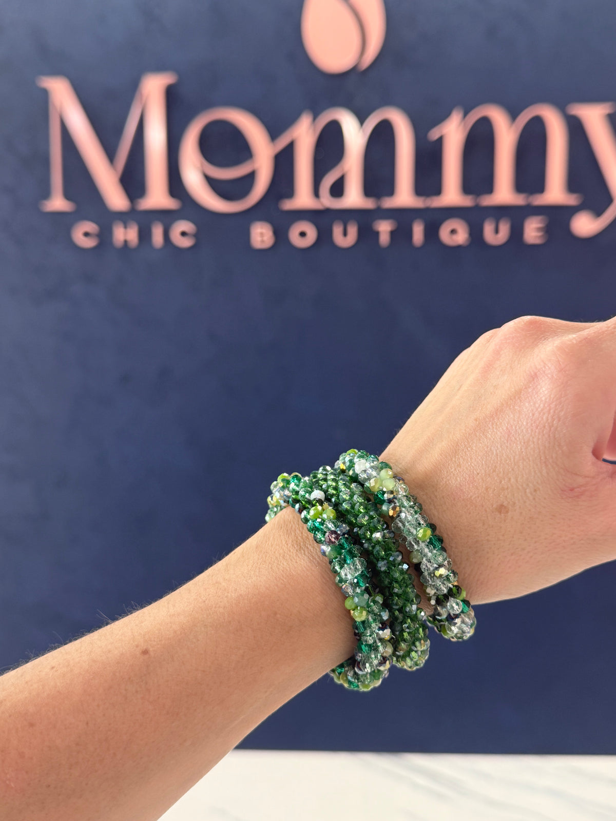 Beaded Bracelet Bundle Green