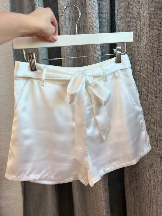 Satin Short White