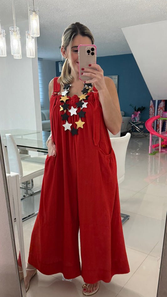 Italy Overall Red One Size