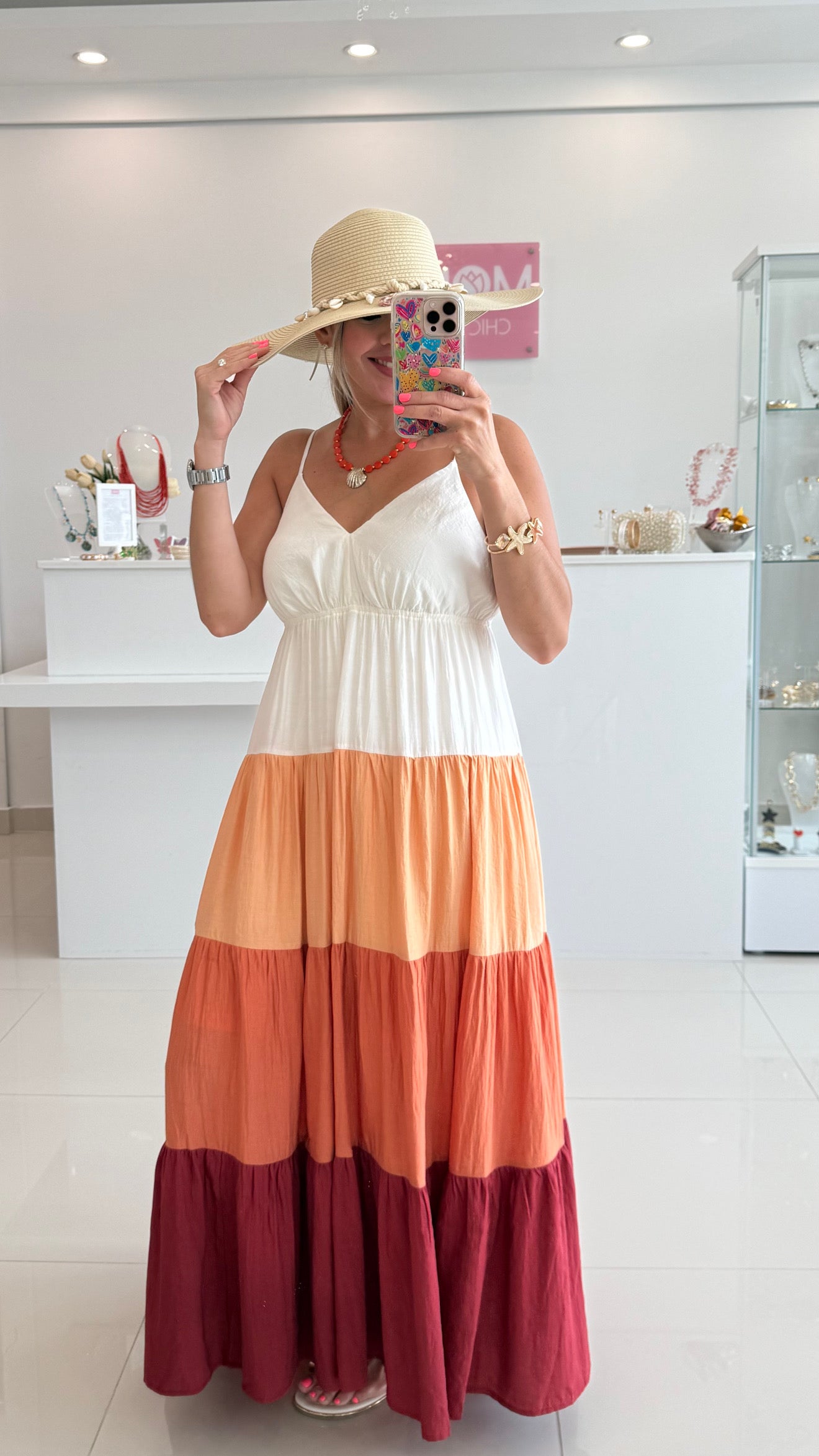 Color Block Maxi Dress