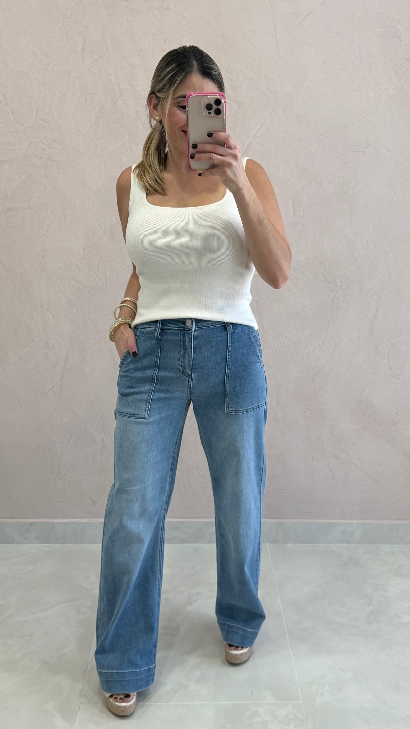 Wide Leg Denim Wash