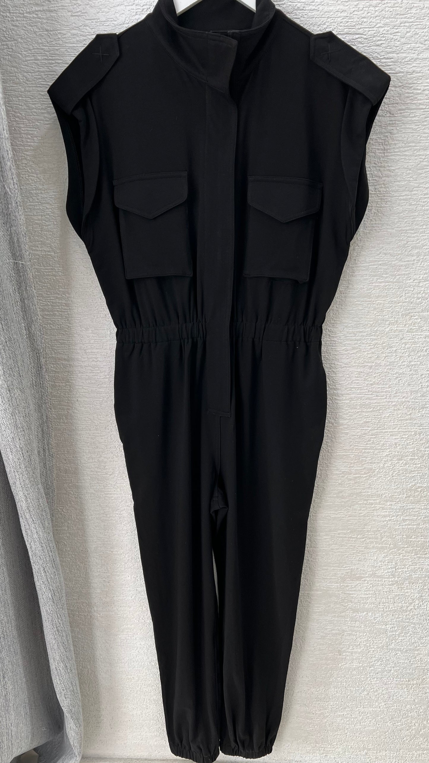 Cargo Jogger Jumpsuit Black