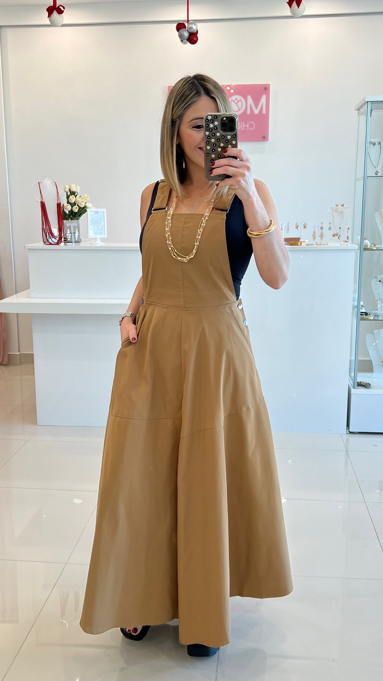 Overall Dress Camel