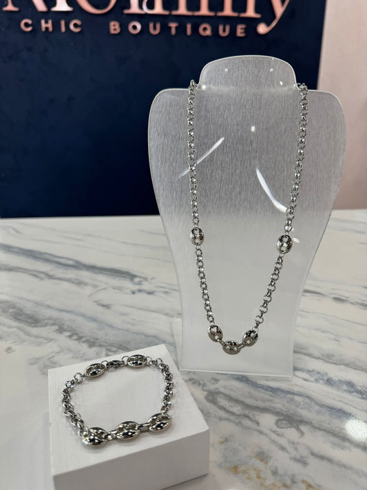 Stainless Steel Plated Gucci Set