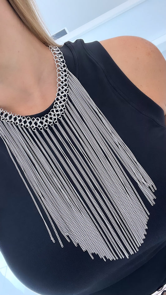 Chains Fringe Necklace