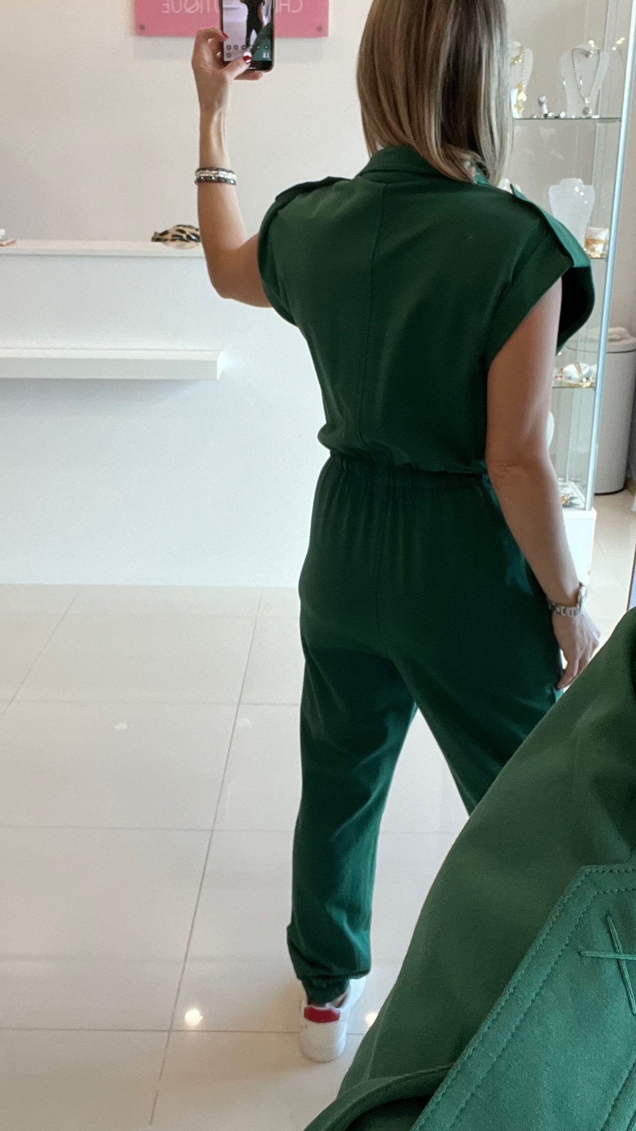 Cargo Jogger Jumpsuit Green