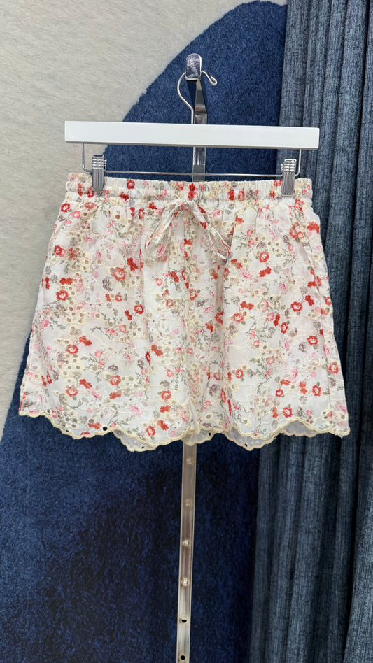 Embroidery Printed Short