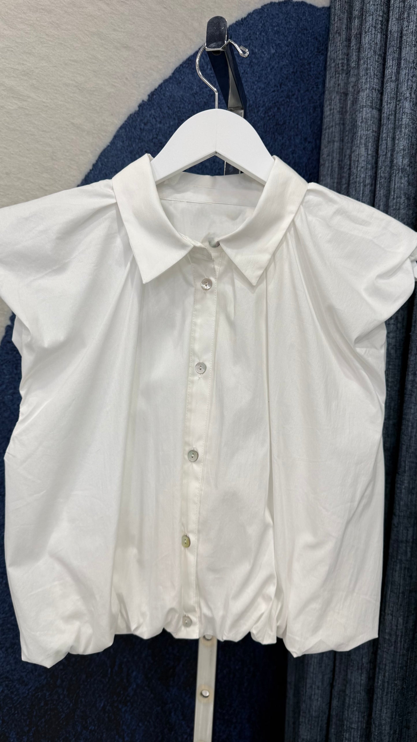 Cotton Bubble Top White