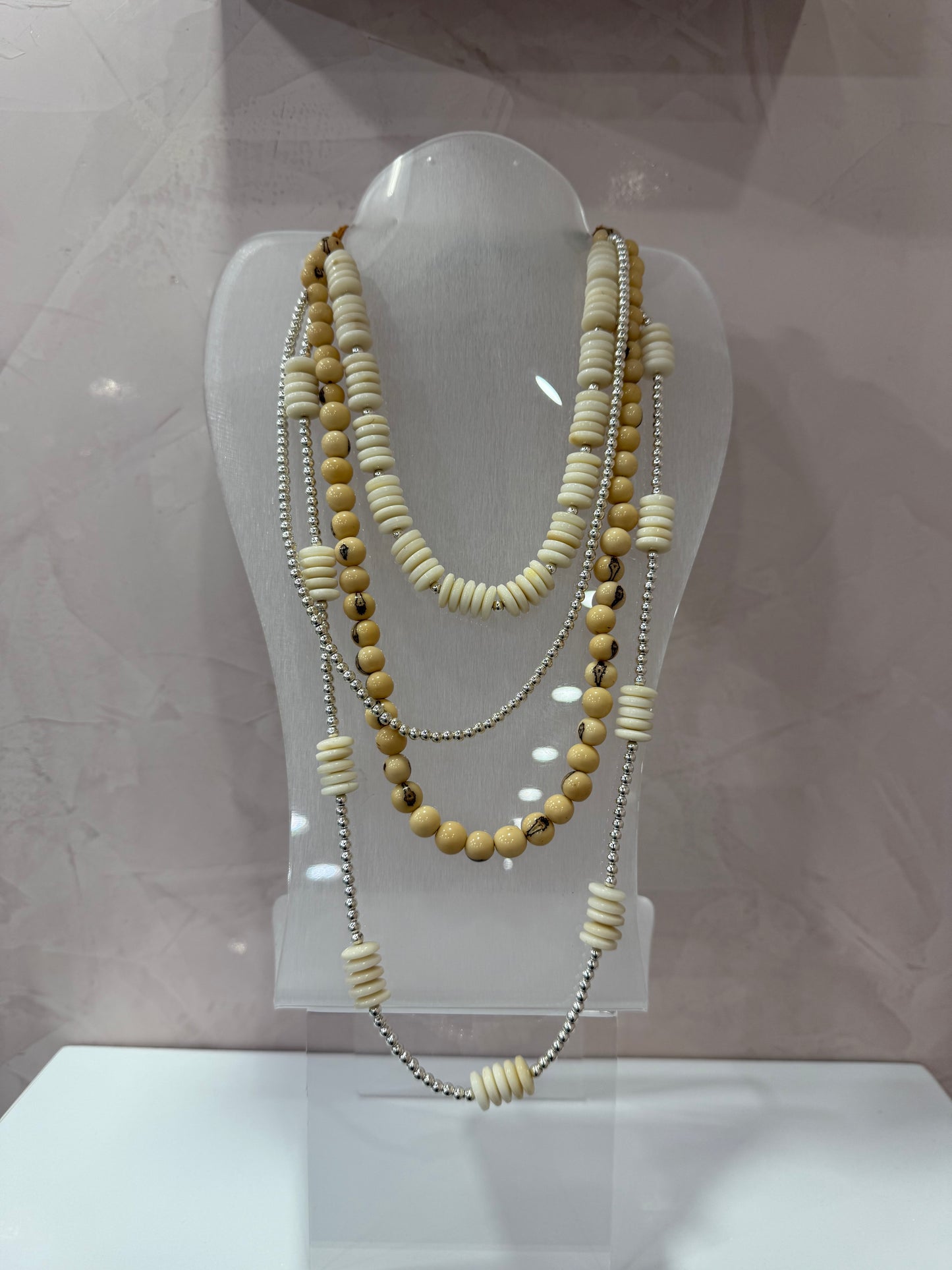 Handmade Layered Necklace Natural