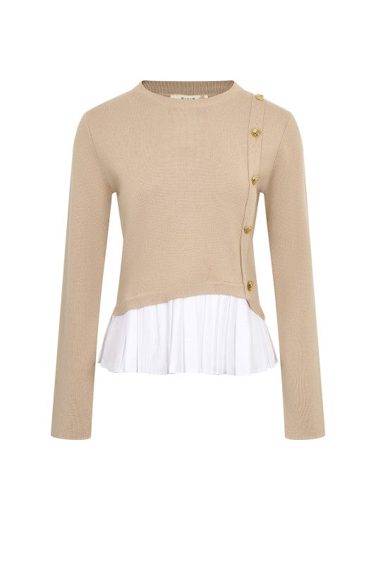 Long Sleeve Sweater Beige