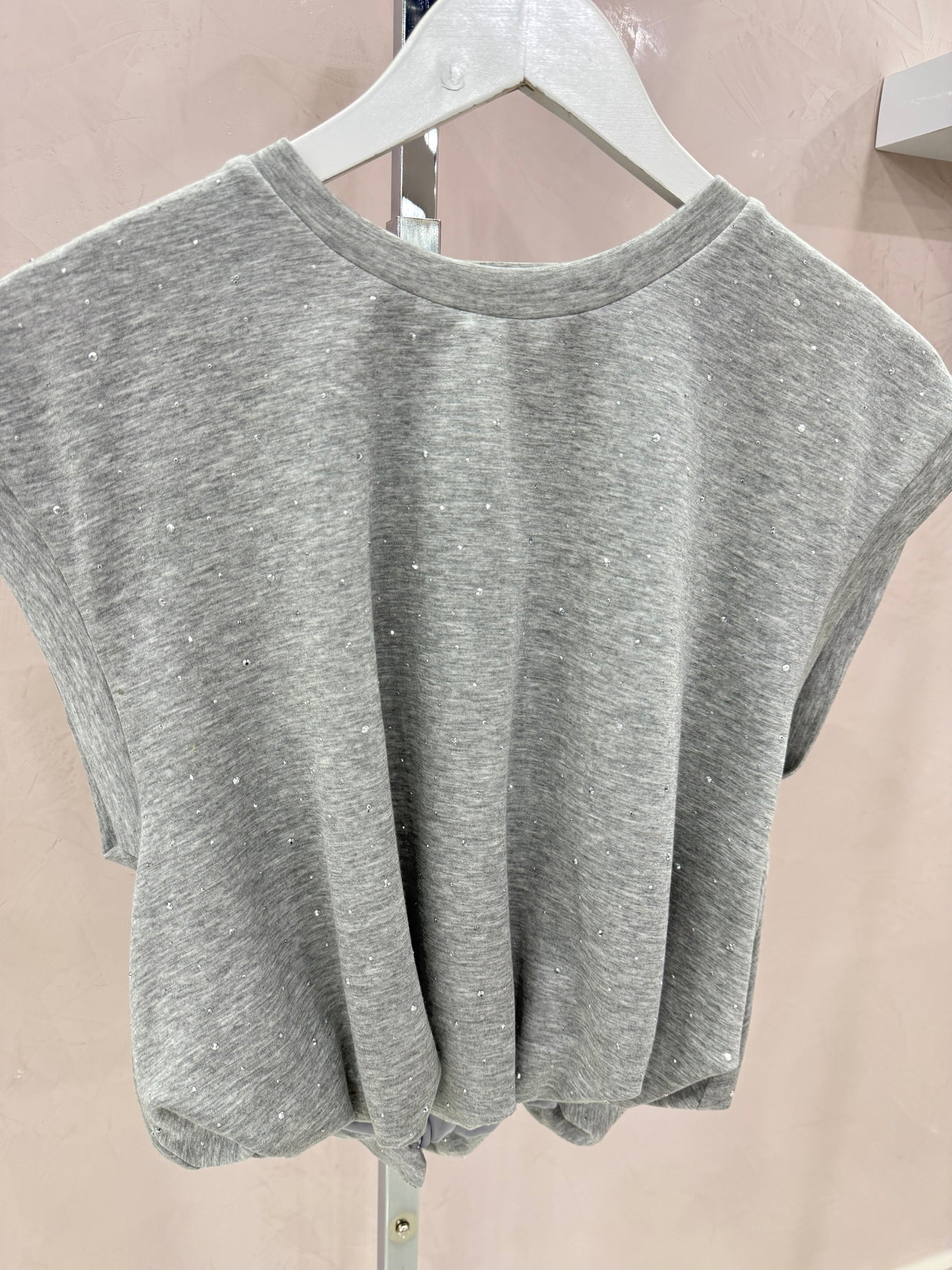 Studded Top Gray