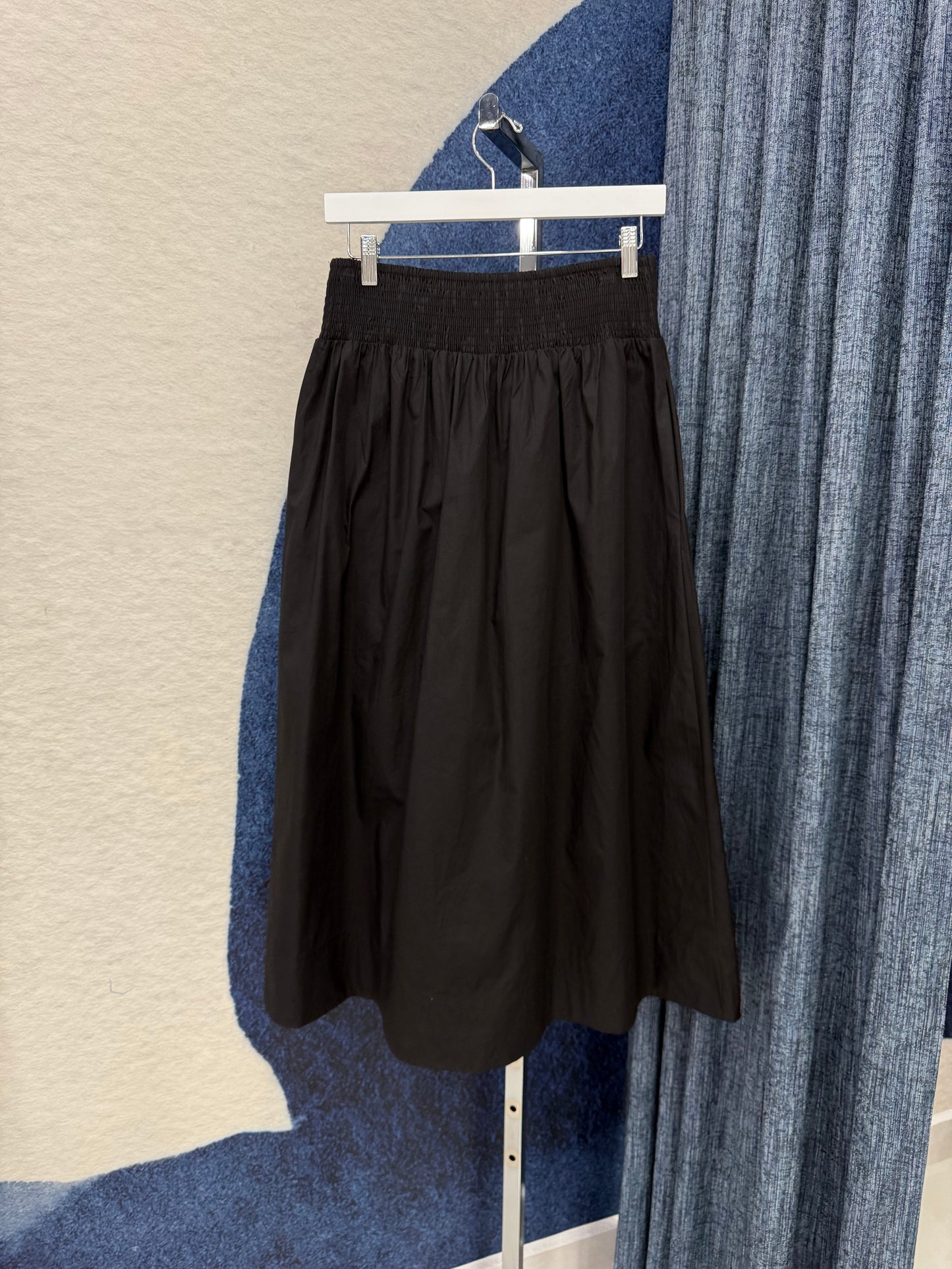 Embroidery Top & Skirt Set Black