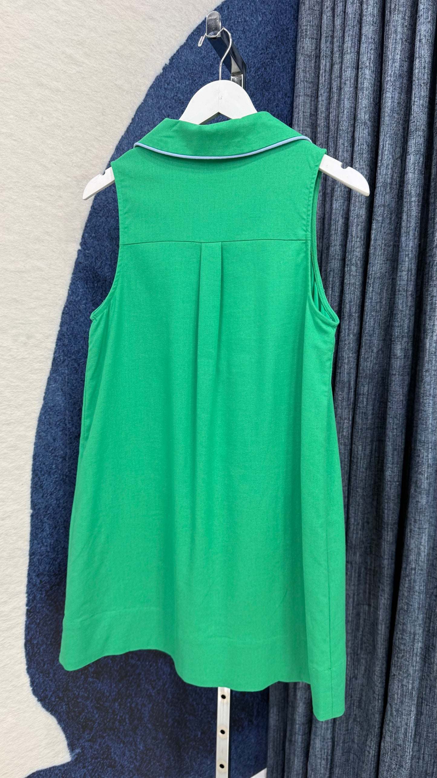 Linen & Cotton Dress Green