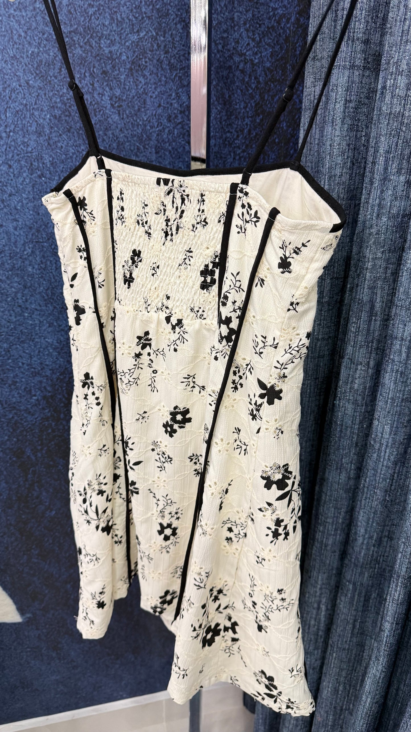 Embroidery Printed Dress BLk