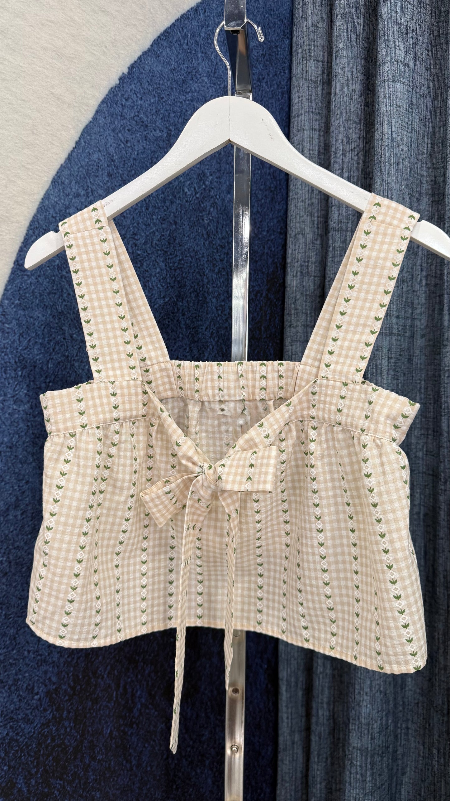 Gingham Print Top & Short Set