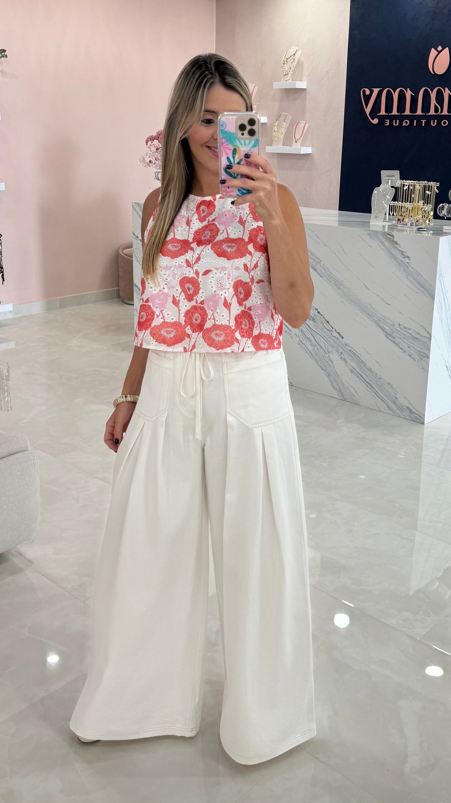 Embroidery Floral Top