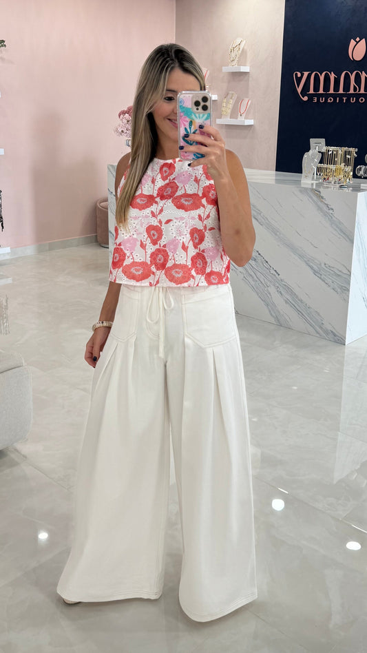 Embroidery Floral Top