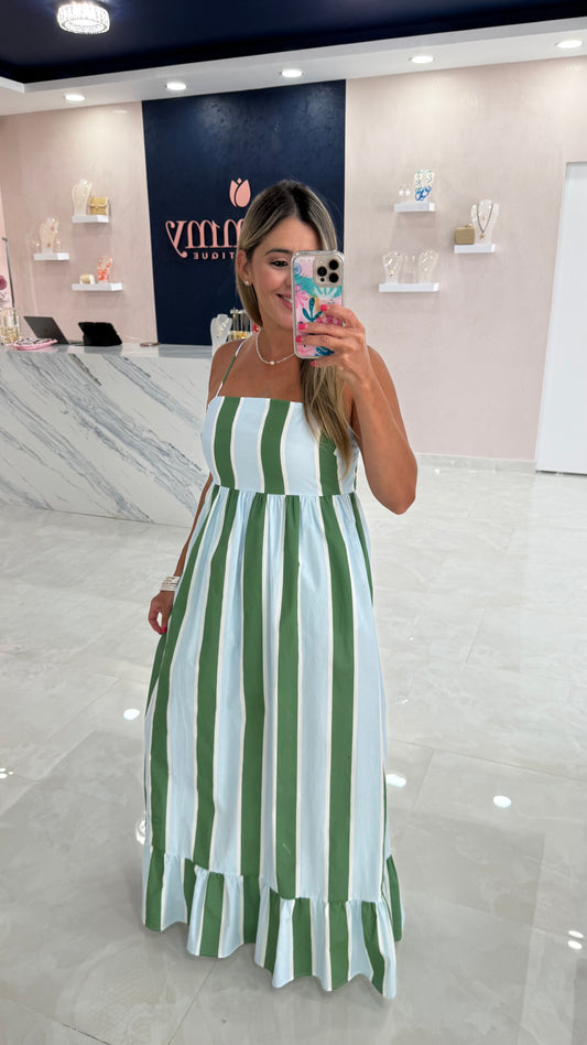 Stripes Maxi Dress