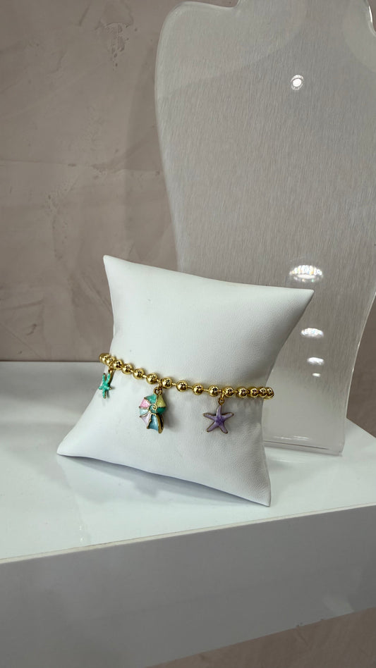 Sea Life Bracelet Gold Plated