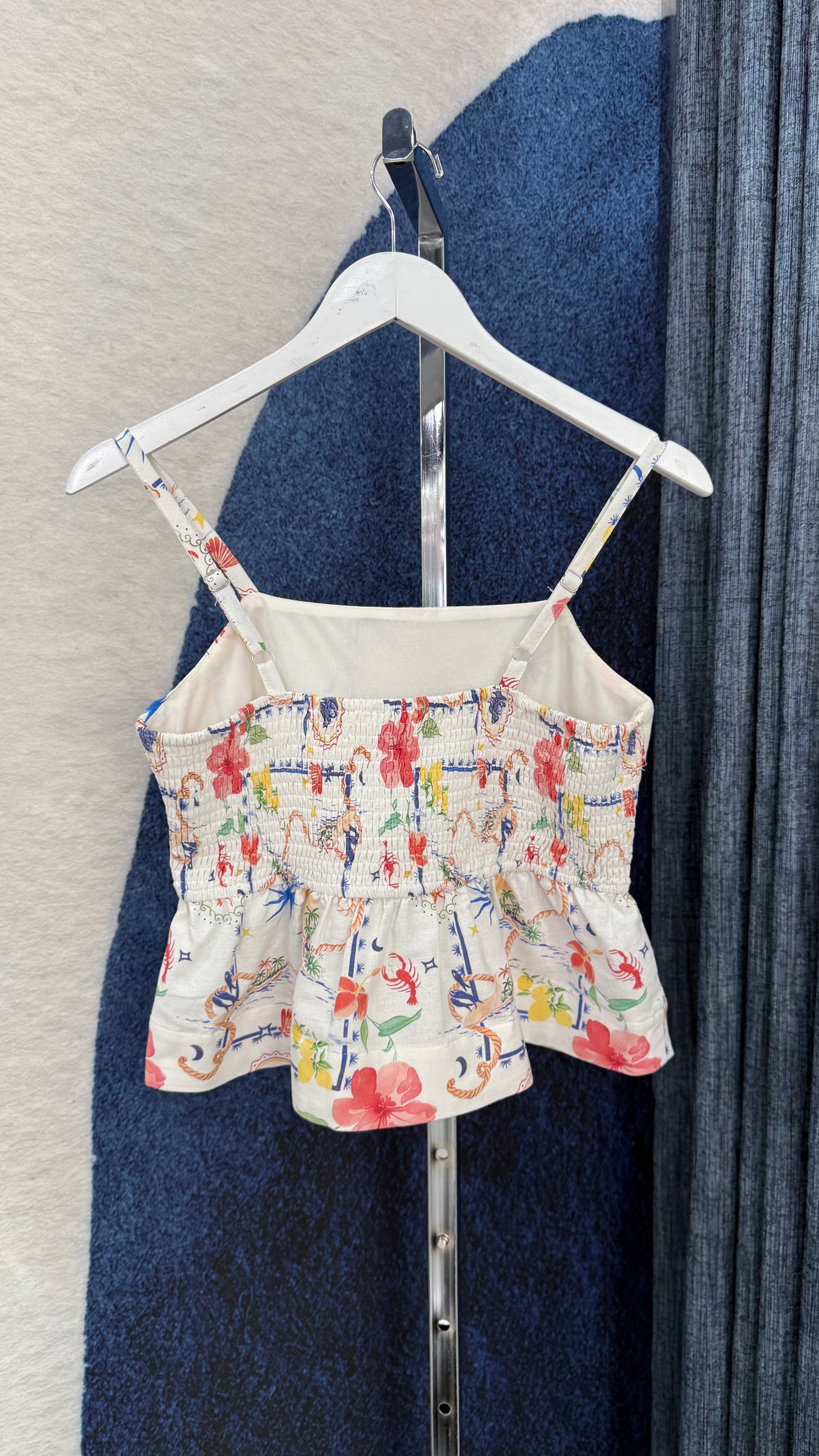 Printed Peplum Top & Short Coral