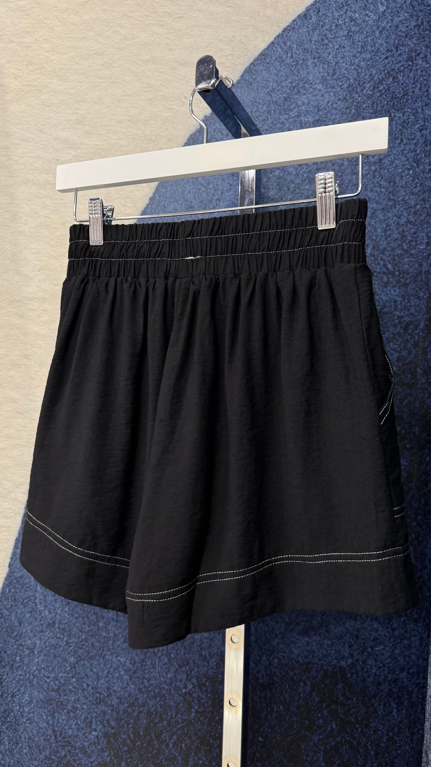 One Shoulder Top & Short Black