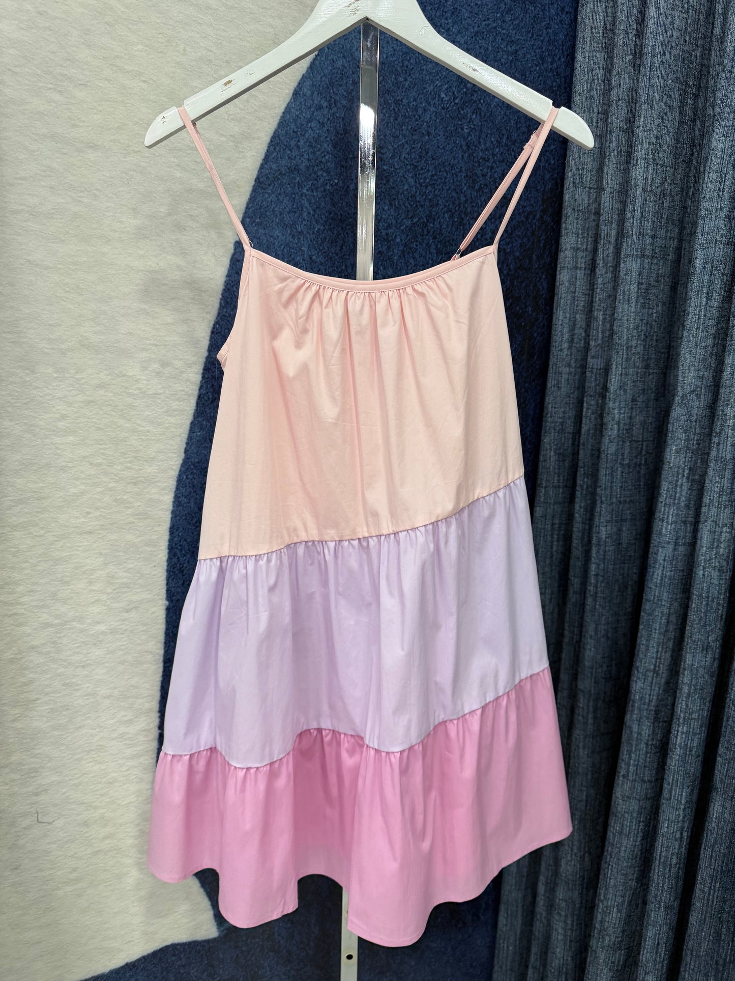 Color Block Dress Pink