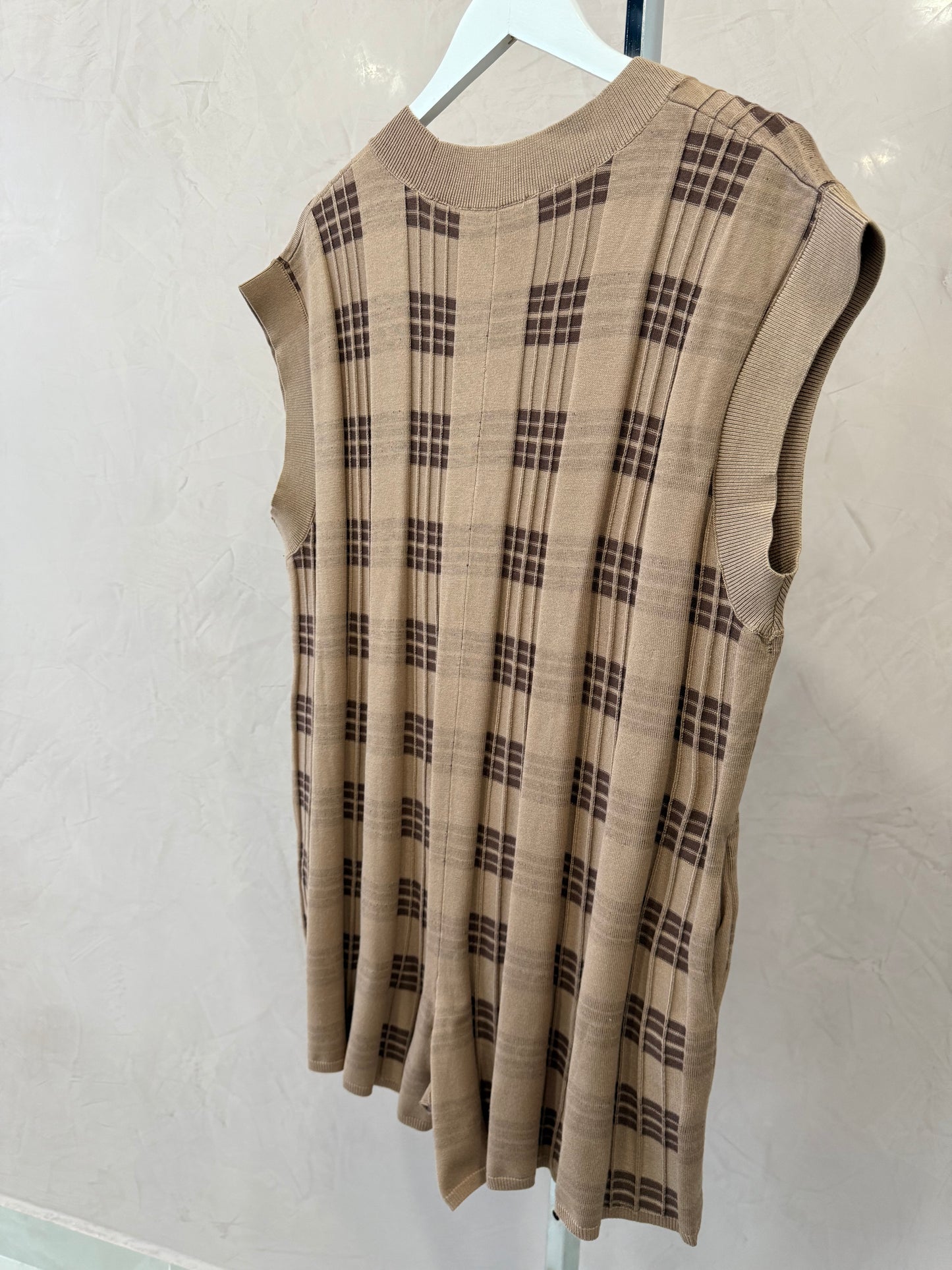 Patterned V Neck Romper Oversize
