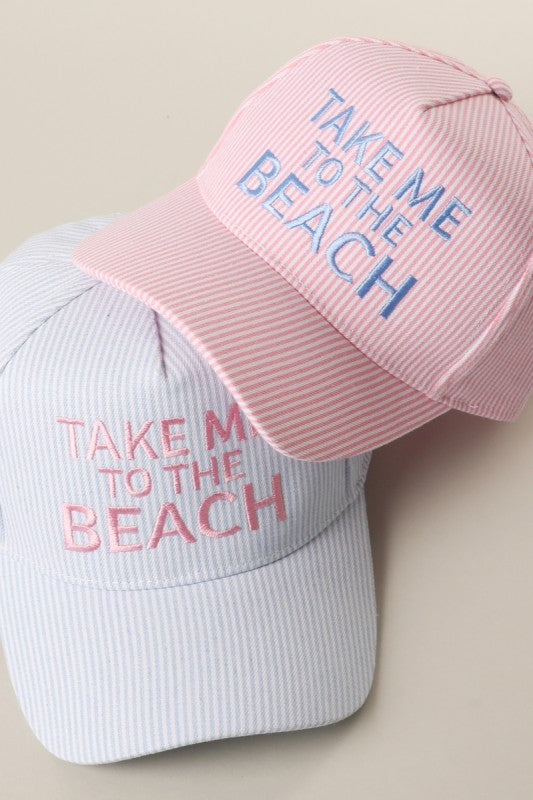 Take Me To The Beach Embroidery Hat
