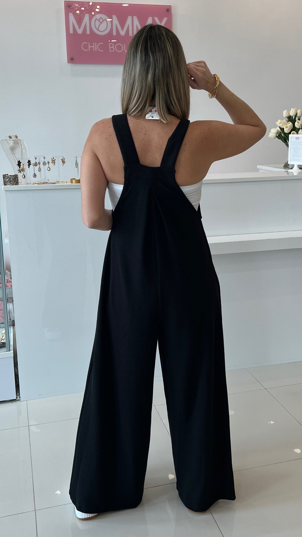 Textured Overall Black