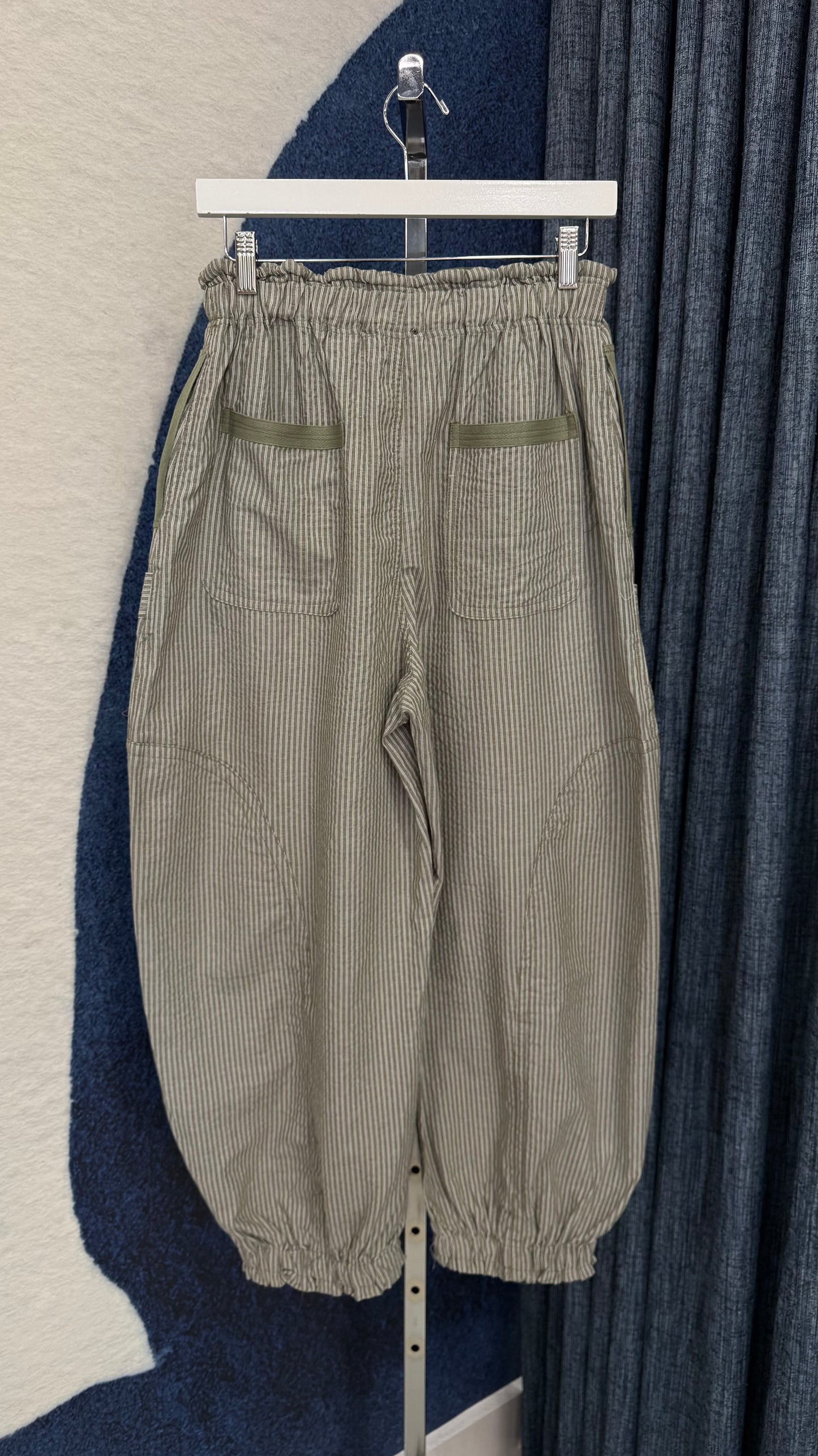 Striped Olive Jogger Pant