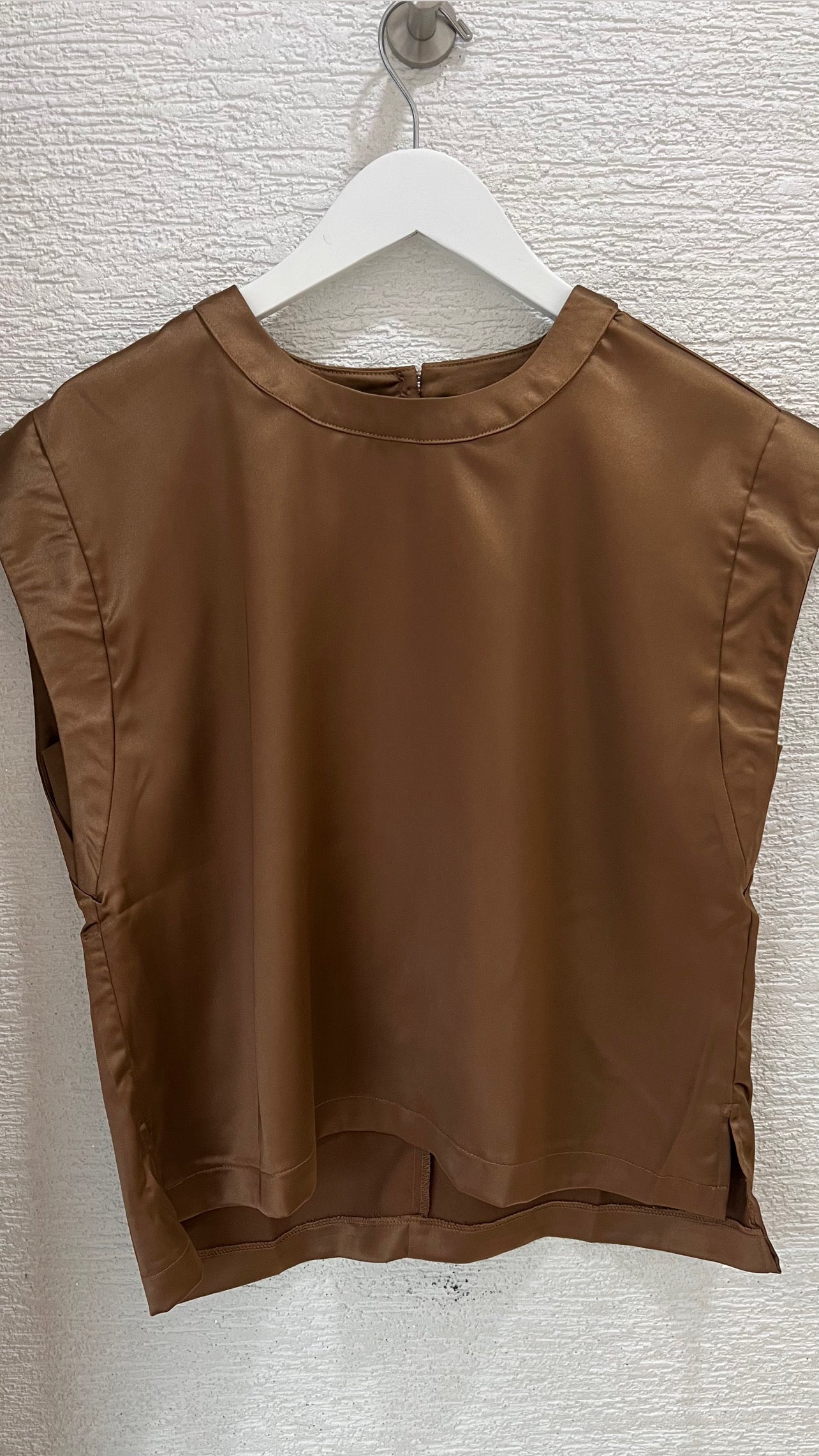 Round Neck Satin Top