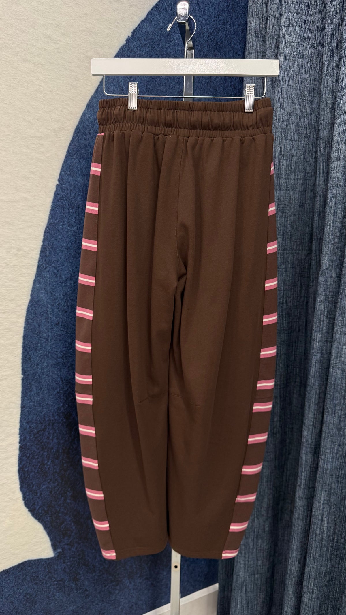 Barrel Pant Brown / Stripe