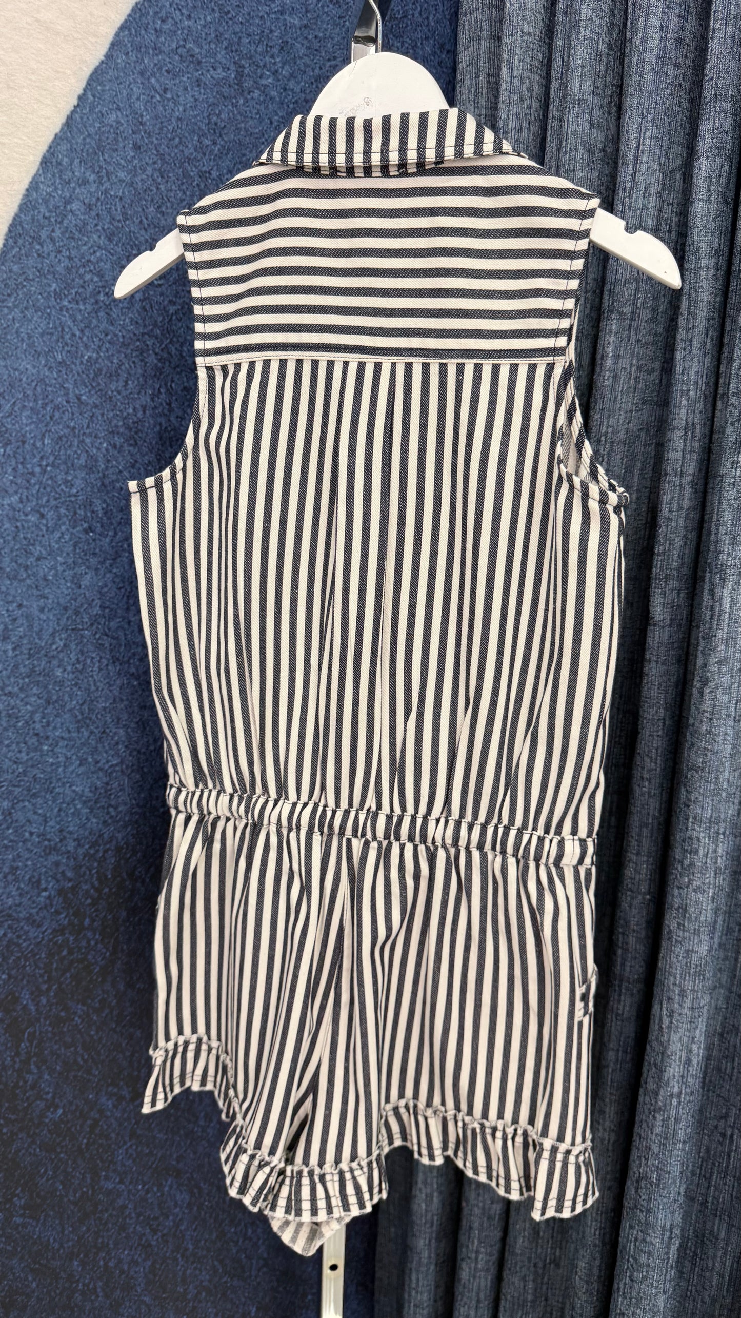 Stripe Mineral Romper Navy