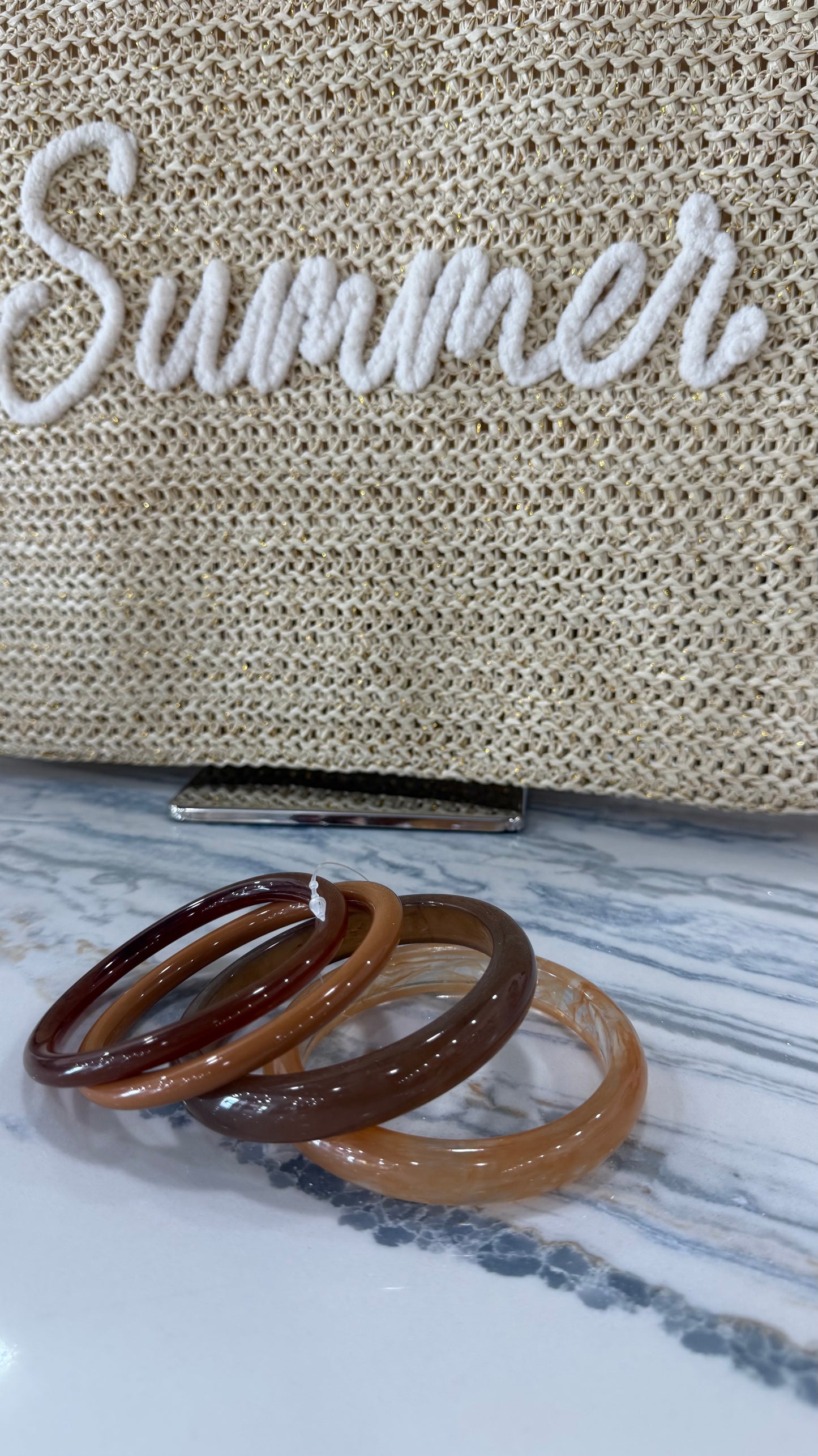 Resin Bangle Set 4 Colors