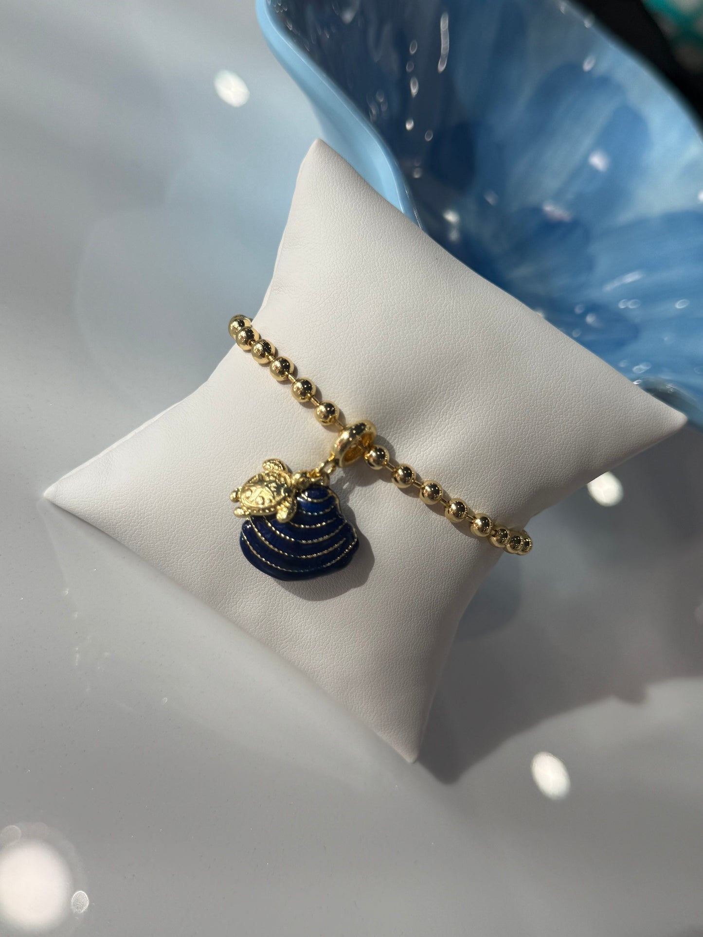 Sea Shell Bracelet Blue
