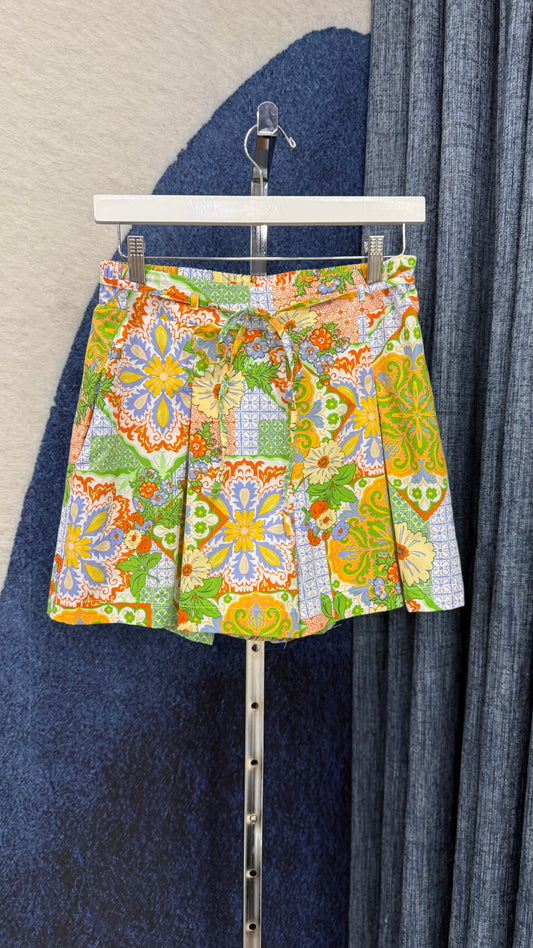 Printed Pleated Short