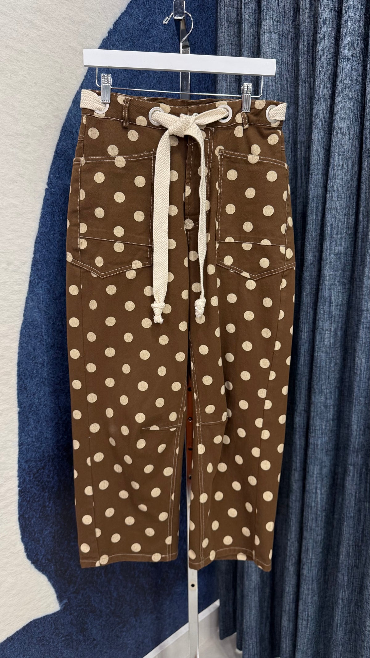 Polka Dots Barrel Pant Brown
