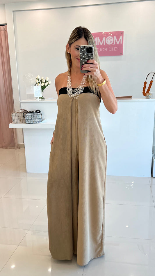 Wide Leg Jumpsuit Mocha