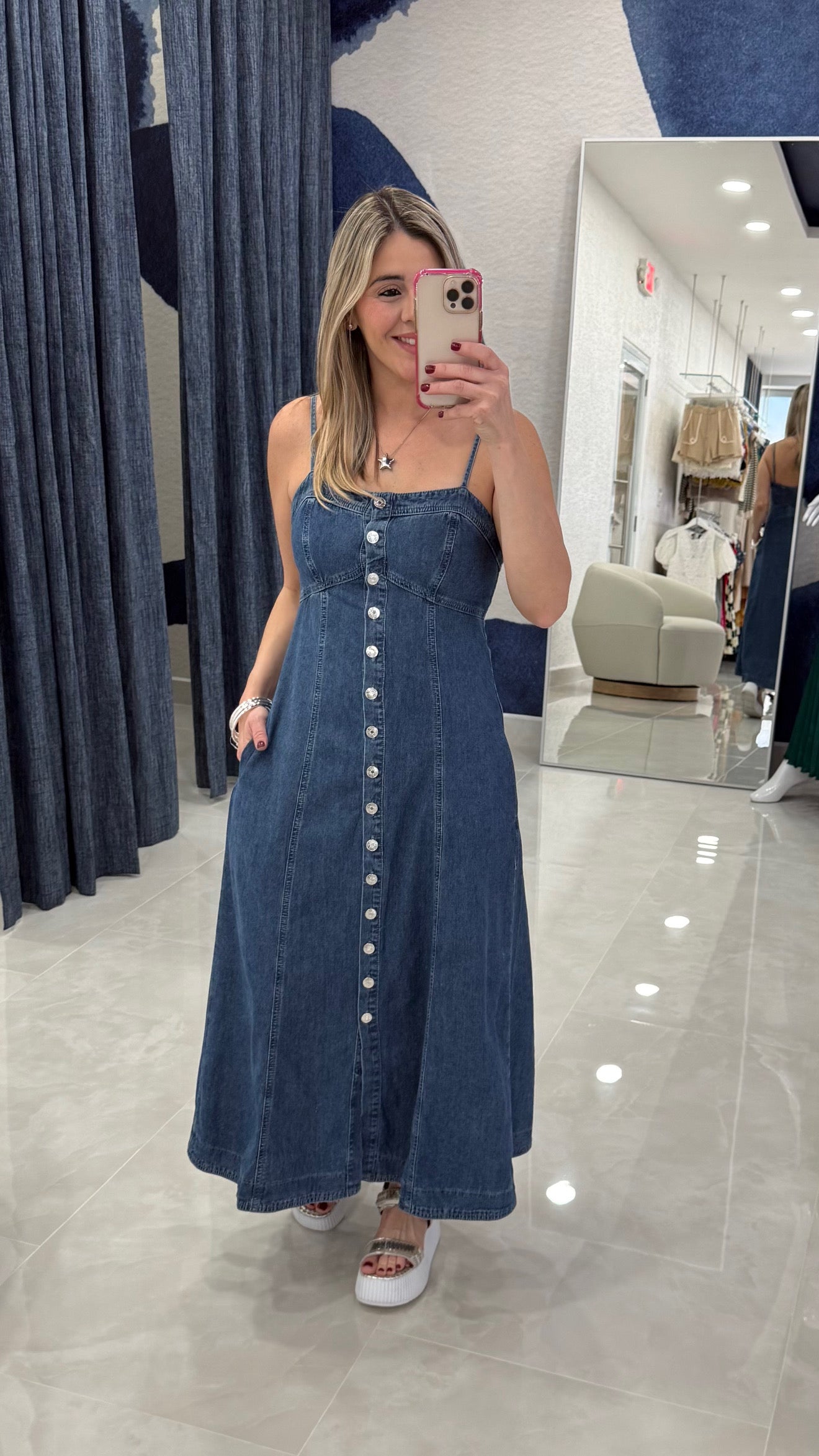Denim Midi Dress