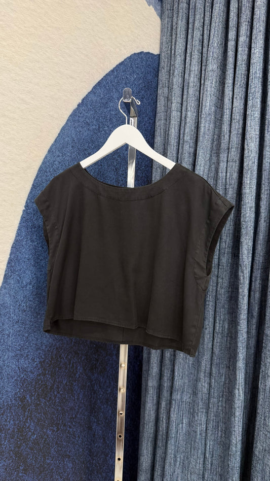 Mineral Black Tencel Top